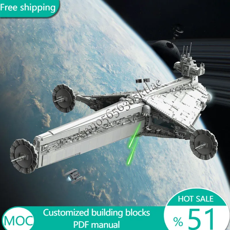 

10776PCS Star Battle Movie MOC Cantwell-Class Arrestor Cruiser Model DIY Creative Ideas Child Toy Assembly Puzzle Birthday Gifts