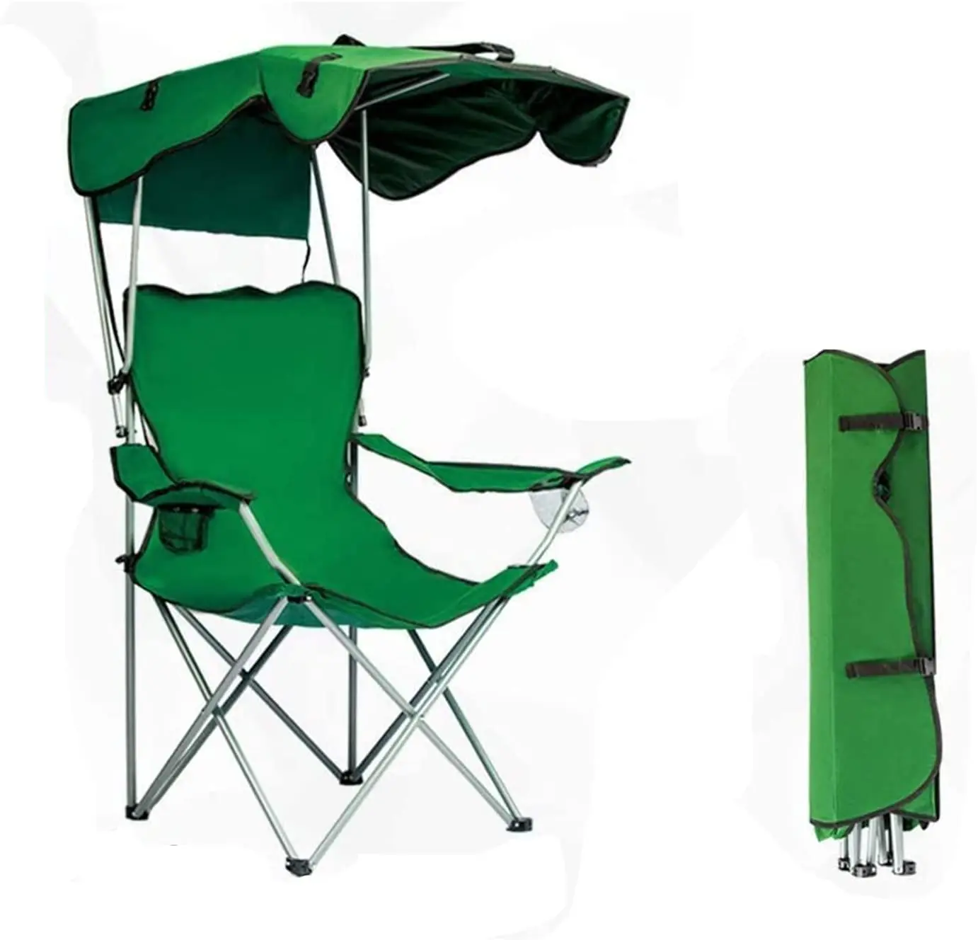 

Outdoor Folding Camp Chair with Sunshade Carry Bag Wholesale Cheap Easy Carry for Camping