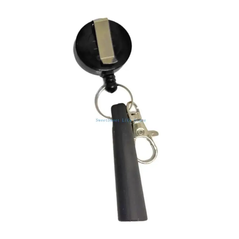 

D5QB Delicate Silicone Pen Case with Stretchable Key Ring Chain Pencil Holder for Students and Professionals On the Go