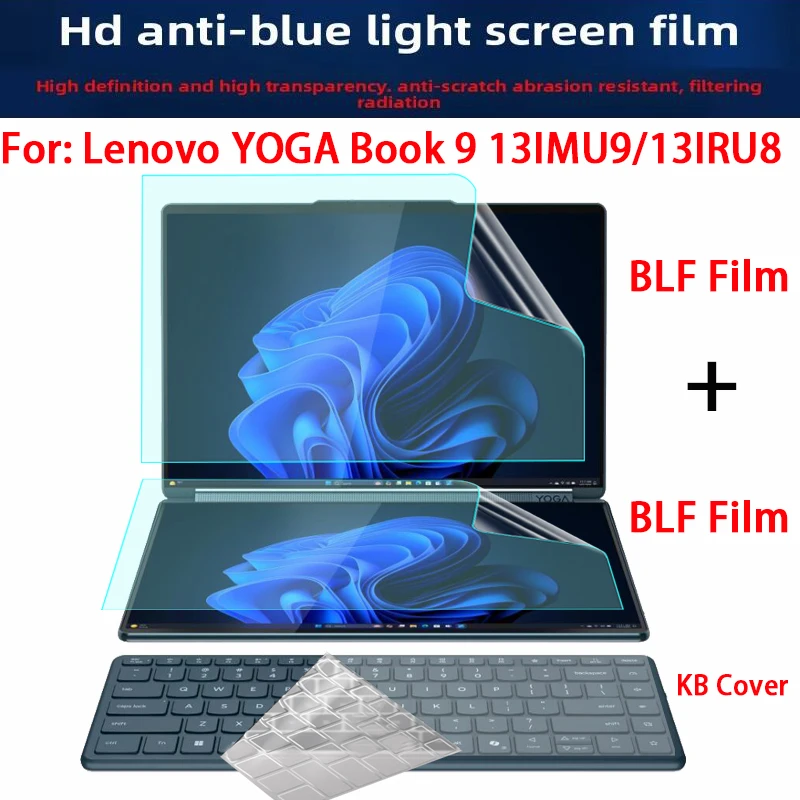 For Lenovo YOGA Book 9 13IMU9 Keyboard Film Dual-Screen Laptop Screen Film YOGA Book 9 13IRU8 Anti-Blue Film HD Protective Film