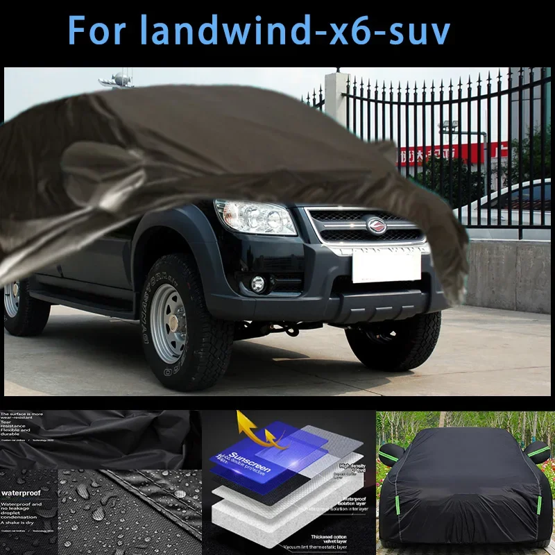 

For landwind-x6-suv Outdoor Protection Full Car Covers Snow Cover Sunshade Waterproof Dustproof Exterior Car accessories