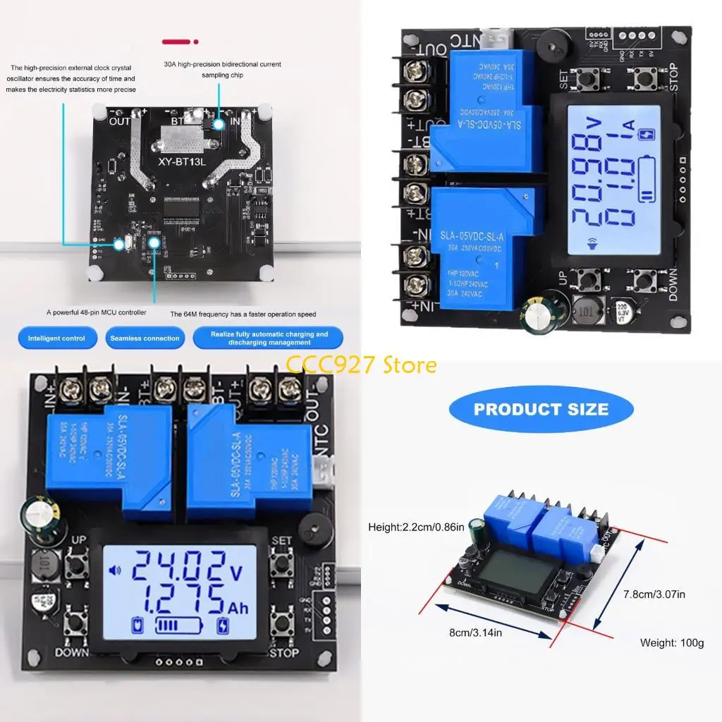 B03F 30A Relais Spannungen Protektoren LCD Display Auto CutOff Schalter Für Lithium-Säure Batterien DC10V 110V DIY Anwendungen