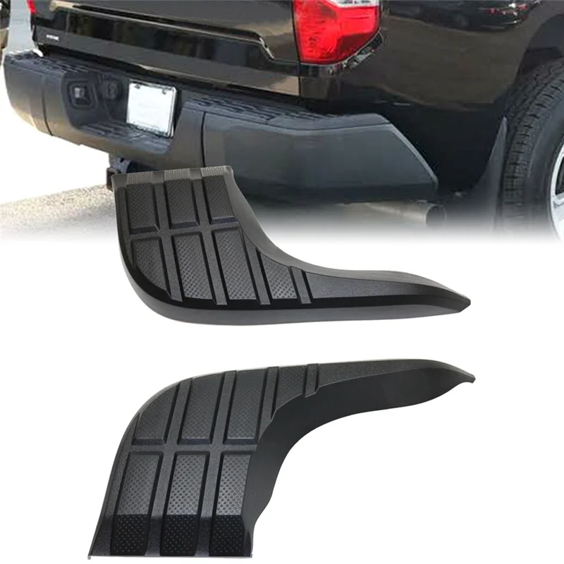 

For Toyota 2014-2021 Rear Bumper Extension Driver Passenger Top Pad 521630C070 521640C060 ,Black 2PCS