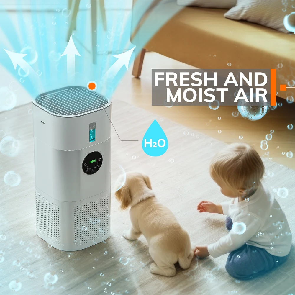 MIUI Air Purifier 2 in 1 Humidifier Filter For Home Allergies Pets Hair in Bedroom Indoor Smoke H13 True HEPA Filter