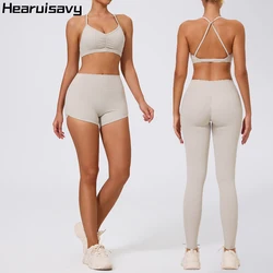 Scrunch Workout Suit Women Two-Piece Yoga Suit Sportswear Gym Set Women Tracksuit Running Yoga Clothes Sports Bra Fitness shorts