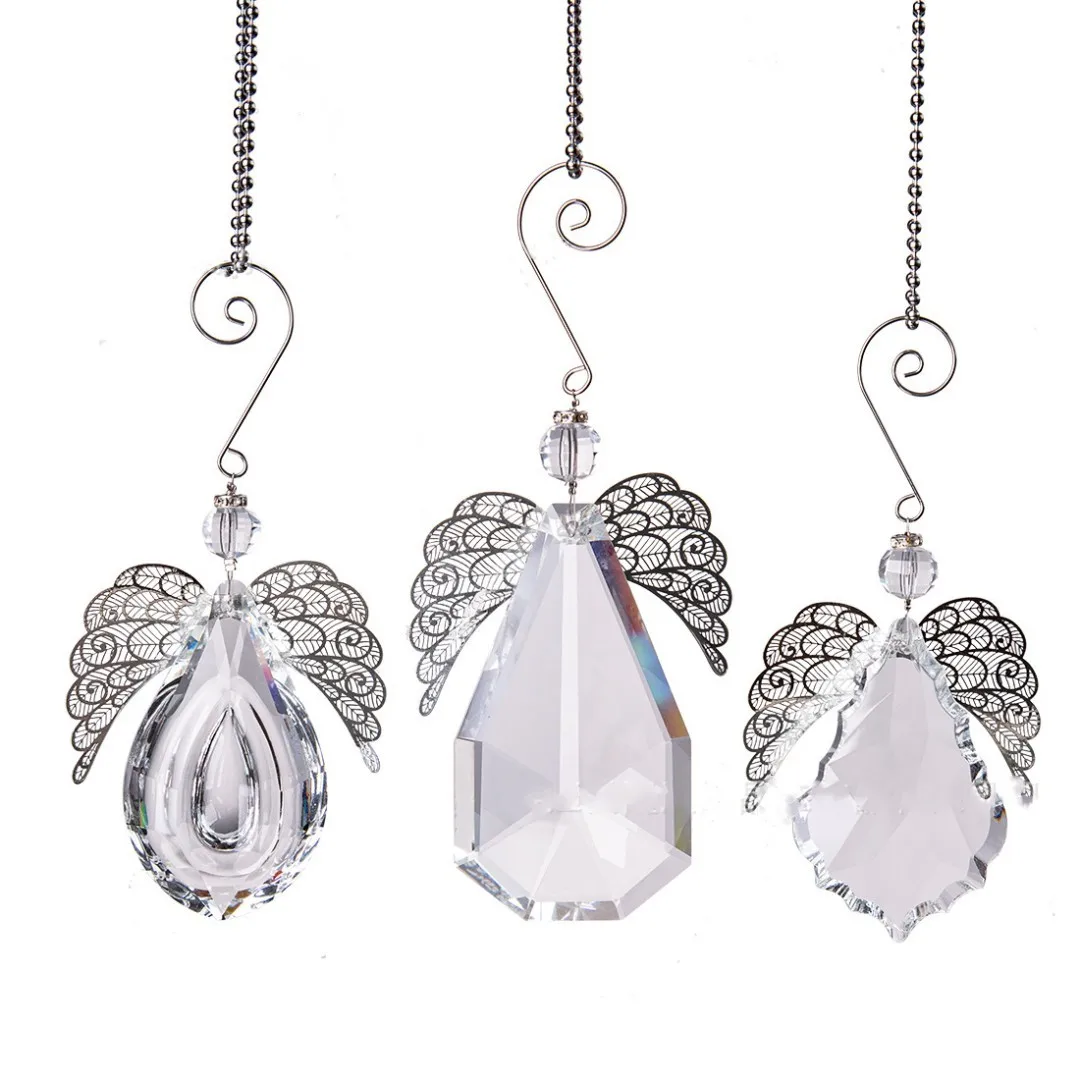 

3Pcs Angel Wings Crystal Suncatcher Hanging Decoration Rainbow Maker Room Decor Light Catcher Room Decors Aesthetic Girl Gifts