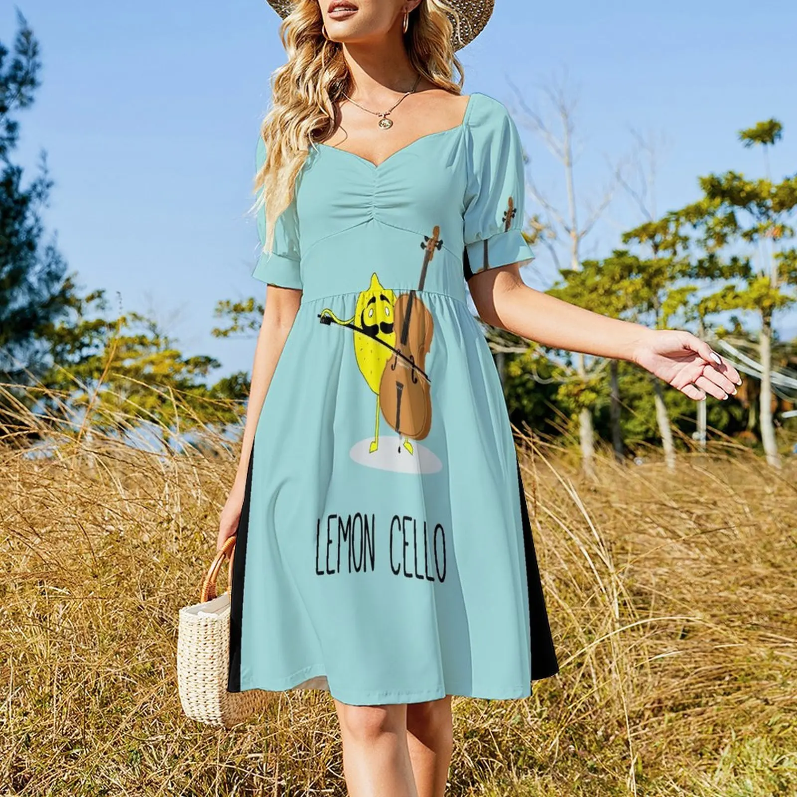 Lemon cello Short-Sleeved Dress Dresses women's summer dress 2025 Summer women's clothing dress dresses