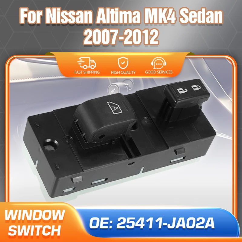 25411-JA02A 9 Pins Auto Car Window Control Switch Lifter Button For Nissan Altima L32 MK4 Sedan 2007 2008 2009 2010 20112012