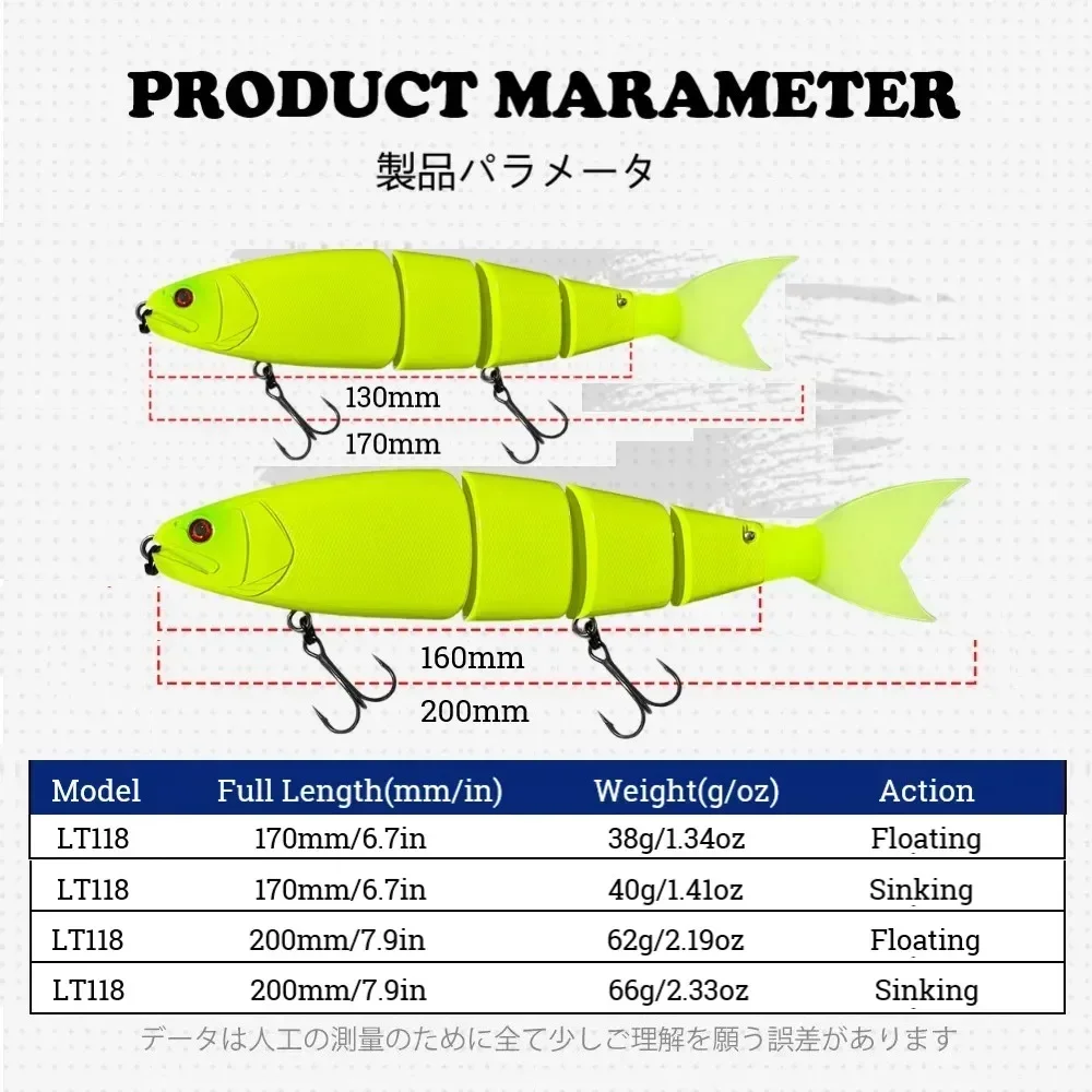 Balam Lures 200mm Swimming Bait Jointed Floating Sinking Giant Balam Lures 200mm Swimming Bait Jointed Floating Sinking Giant