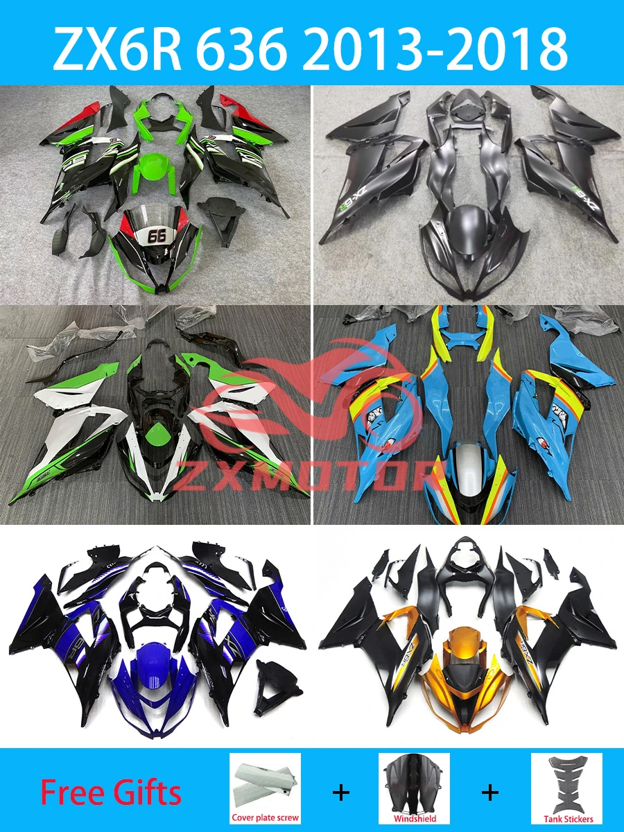 لكاواساكي 636 ZX6R 2013 2014 2015 2016 2017 2018 Fairings ZX-6R مجموعة كاملة من البلاستيك يغطي دراجة نارية الهدايا المجمعة جديد