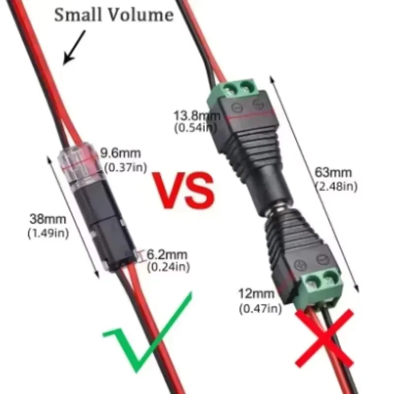50-1PCS 2 Pin Way Plug Waterproof Electrical Connector Car Wire Cable Automotive Electrical Connector Strip Terminal Connection