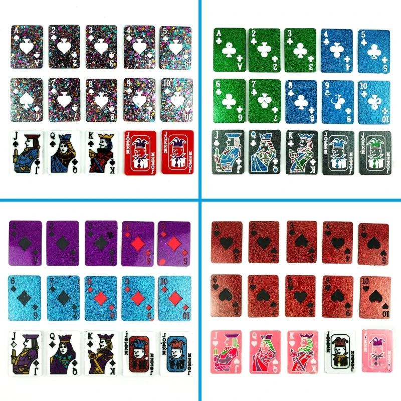 15 Sheets Resin Mold Silicone Playing Card Mold for Resin Casting Silicone Epoxy Molds for DIY Personalized Card Games