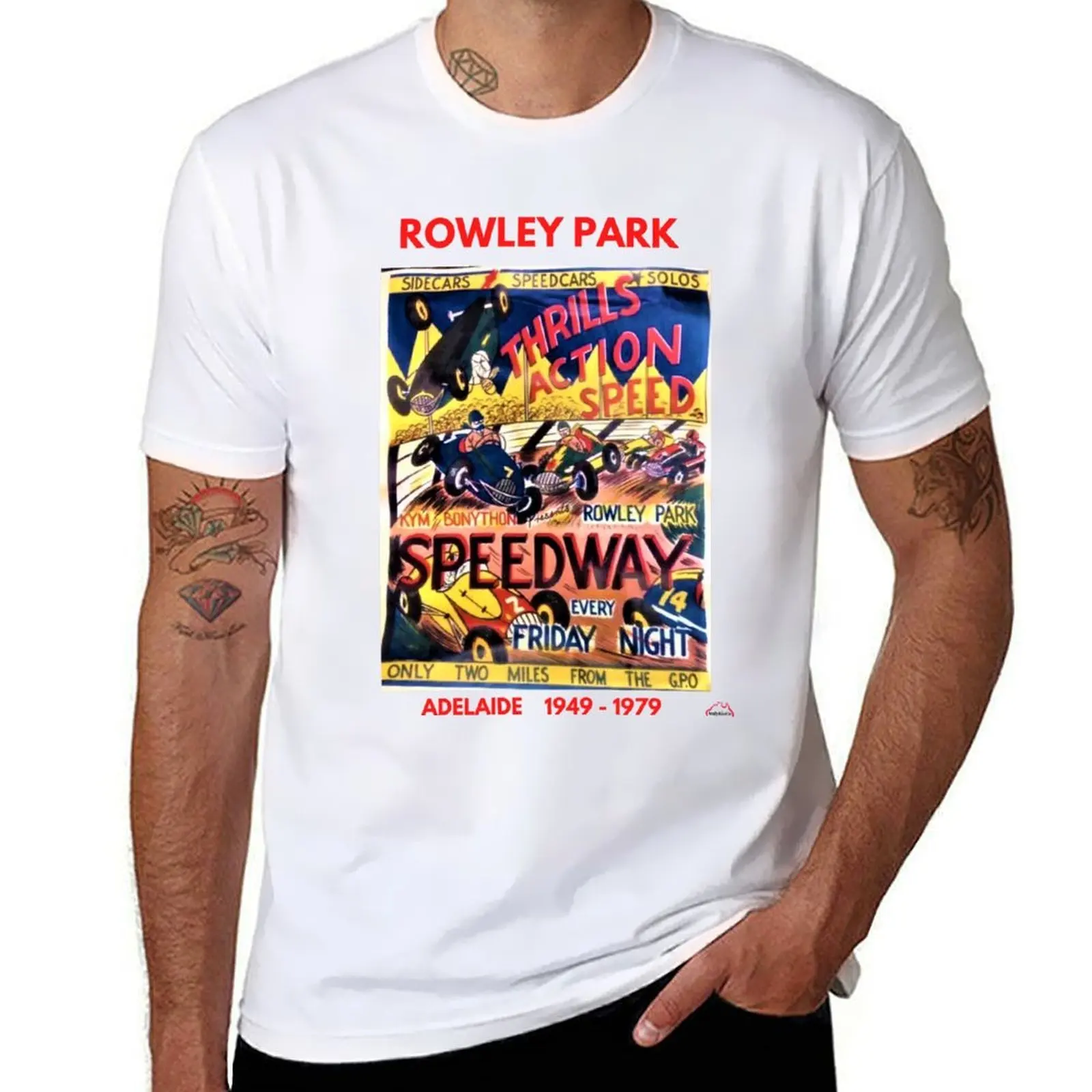 

Rowley Park Speedway, Adelaide T-Shirt man t shirts cotton t shirt man casual T-Shirt