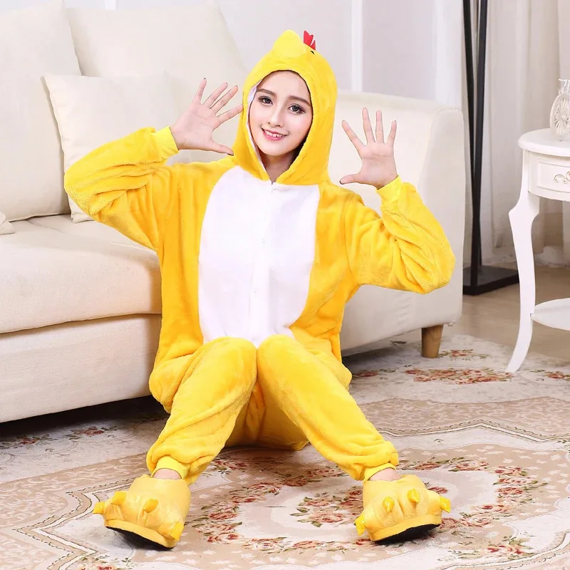 Pijamas de pollo Onesies para adultos Anime Kigurumi hombres ropa de dormir mujeres Pijamas de una pieza mono de dibujos animados disfraz de Cosplay en general
