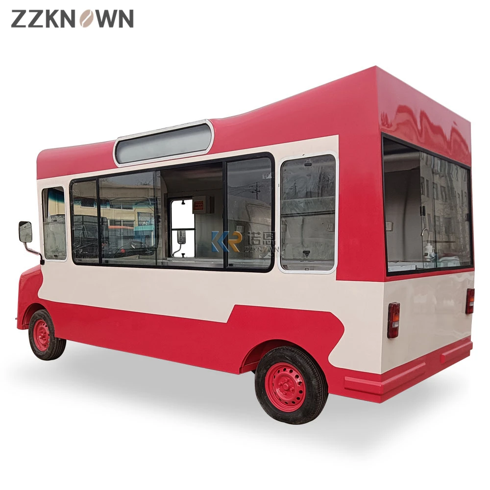 New Design Food kiosk Mobile Car Coffee Van Big Bakery Bus Hot Dog Ice Cream Cart Food Truck Vintage