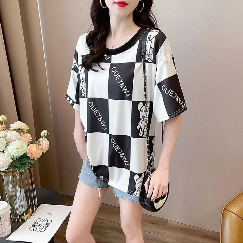 T Shirt for Women Baggy Graphic Tops Woman Long Summer Outfit Basic Sale Clearance Korean Clothing Yk2 Kpop Fashion Women's 2024