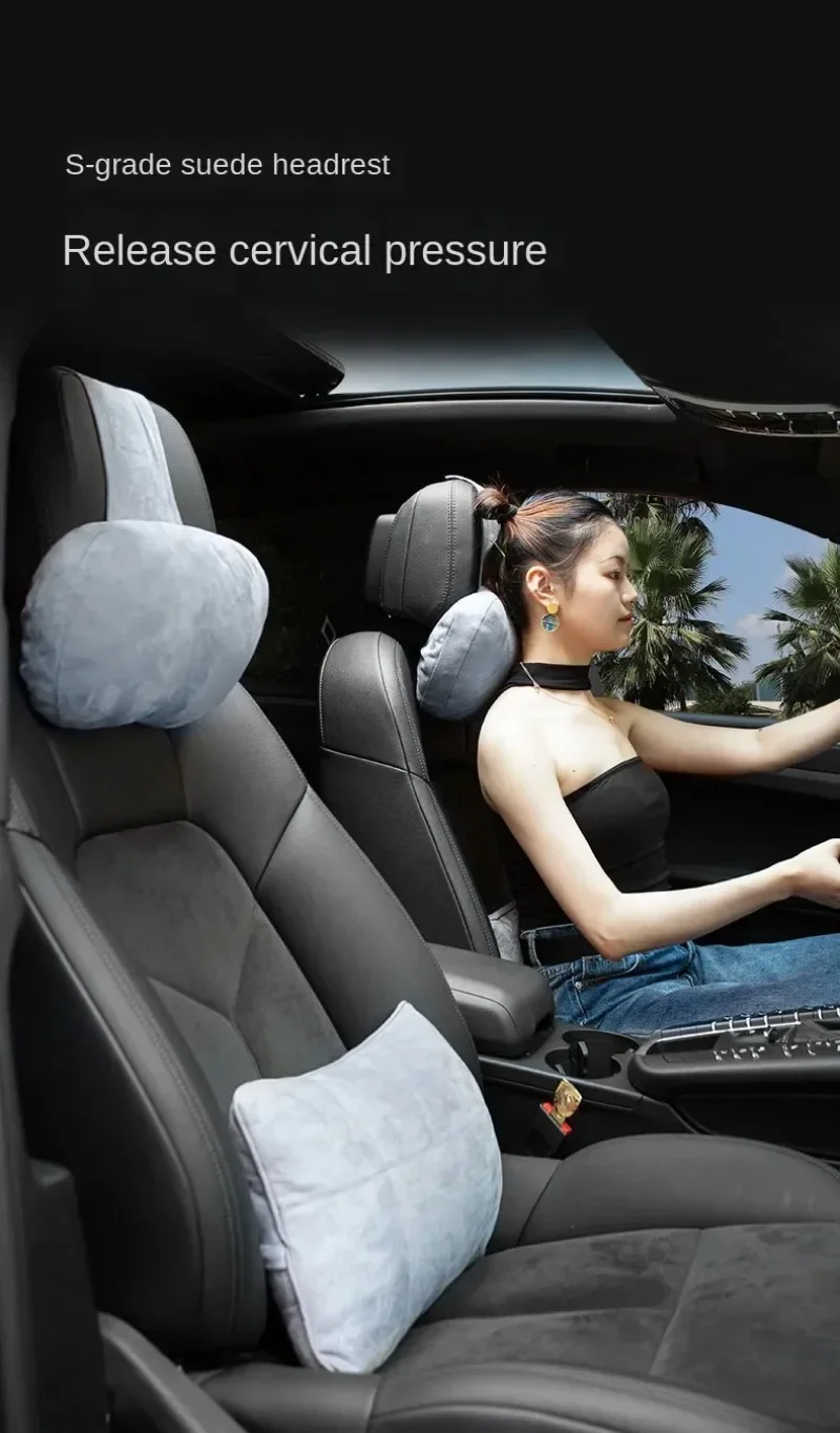 1/2PCS Auto Kopfstütze Nackenstütze Sitz/Maybach Design Klasse Weiche Universal Einstellbare Auto Kissen Nackenstütze kissen Hohe Qualität – Detail 1
