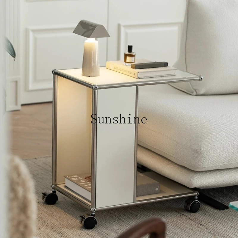 

Module removable sofa side few small tables living room simple stainless steel trolley