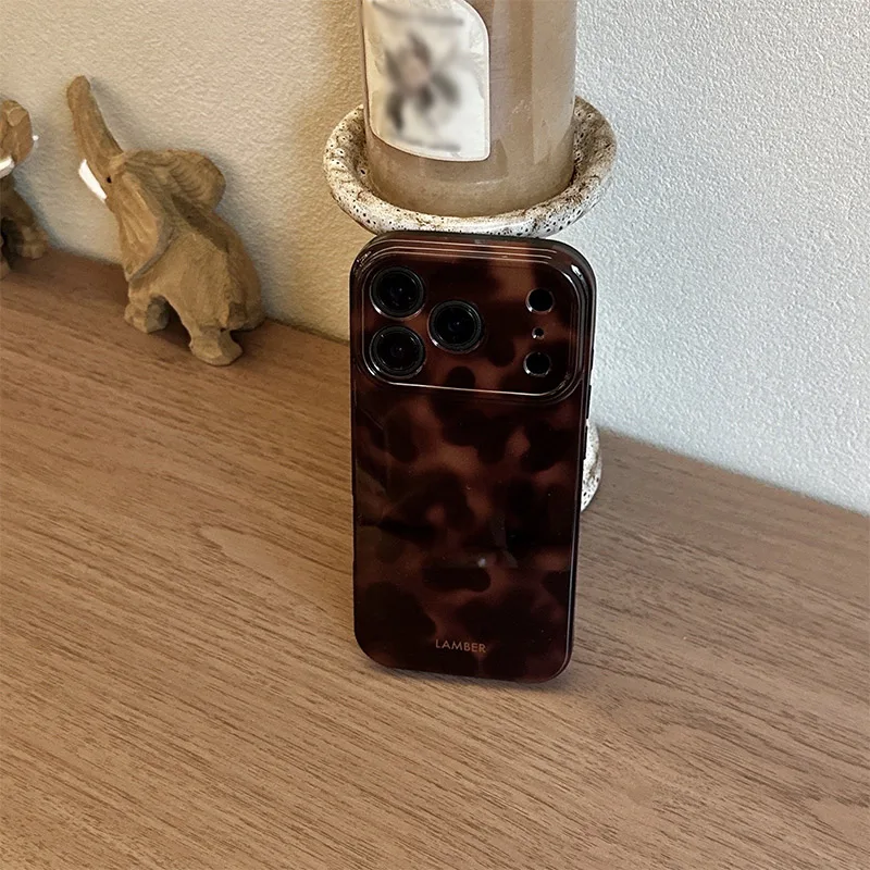 Vintage Leopard Phone Case for Samsung Galaxy S20 S21 S22 S23 S24 S25 FE Plus Note20 Ultra 4G 5G Glossy Film Hard PC Cover