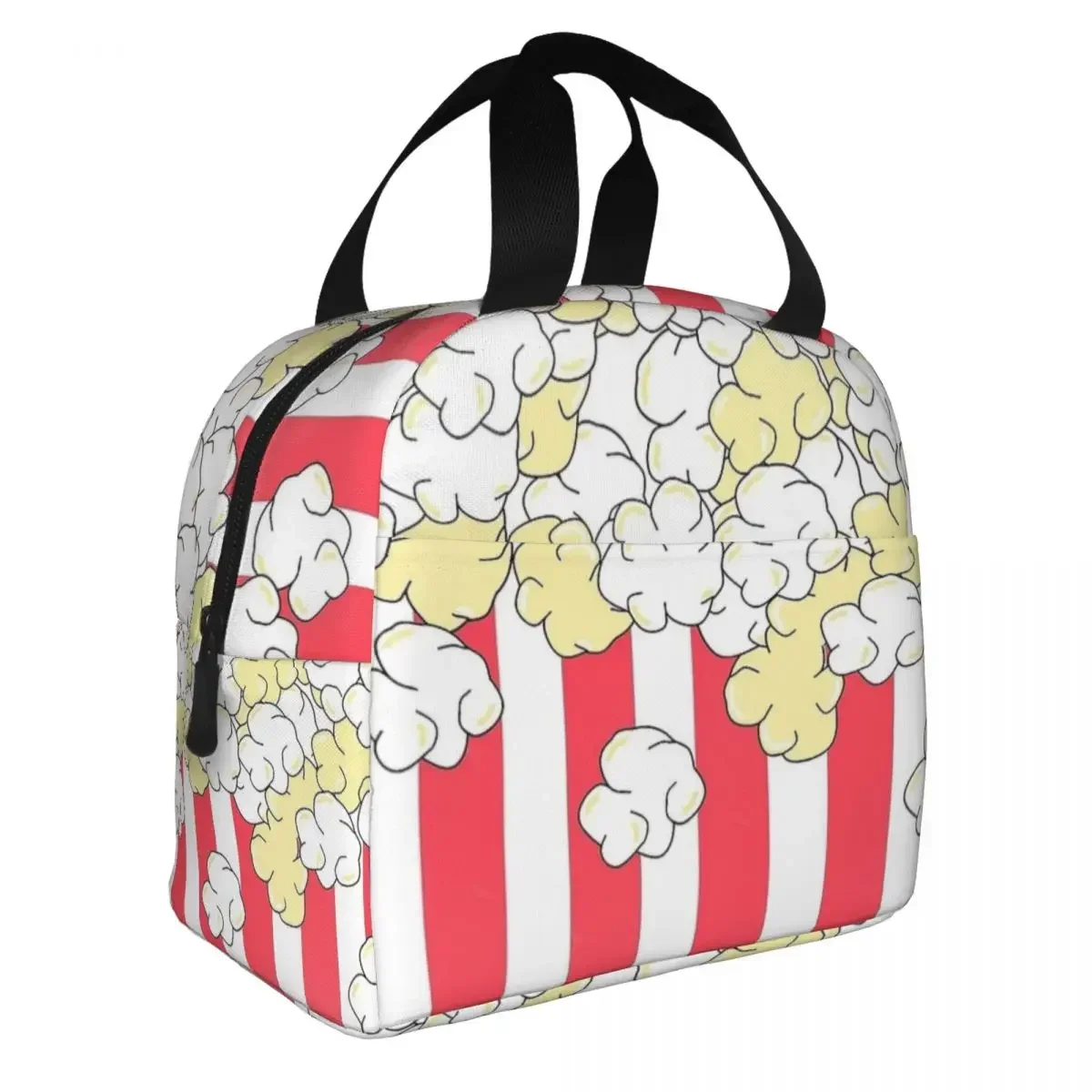 Movie Night Buttered Popcorn Insulated Lunch Bags Cooler Bag Reusable Leakproof Tote Lunch Box Food Handbags Beach Picnic