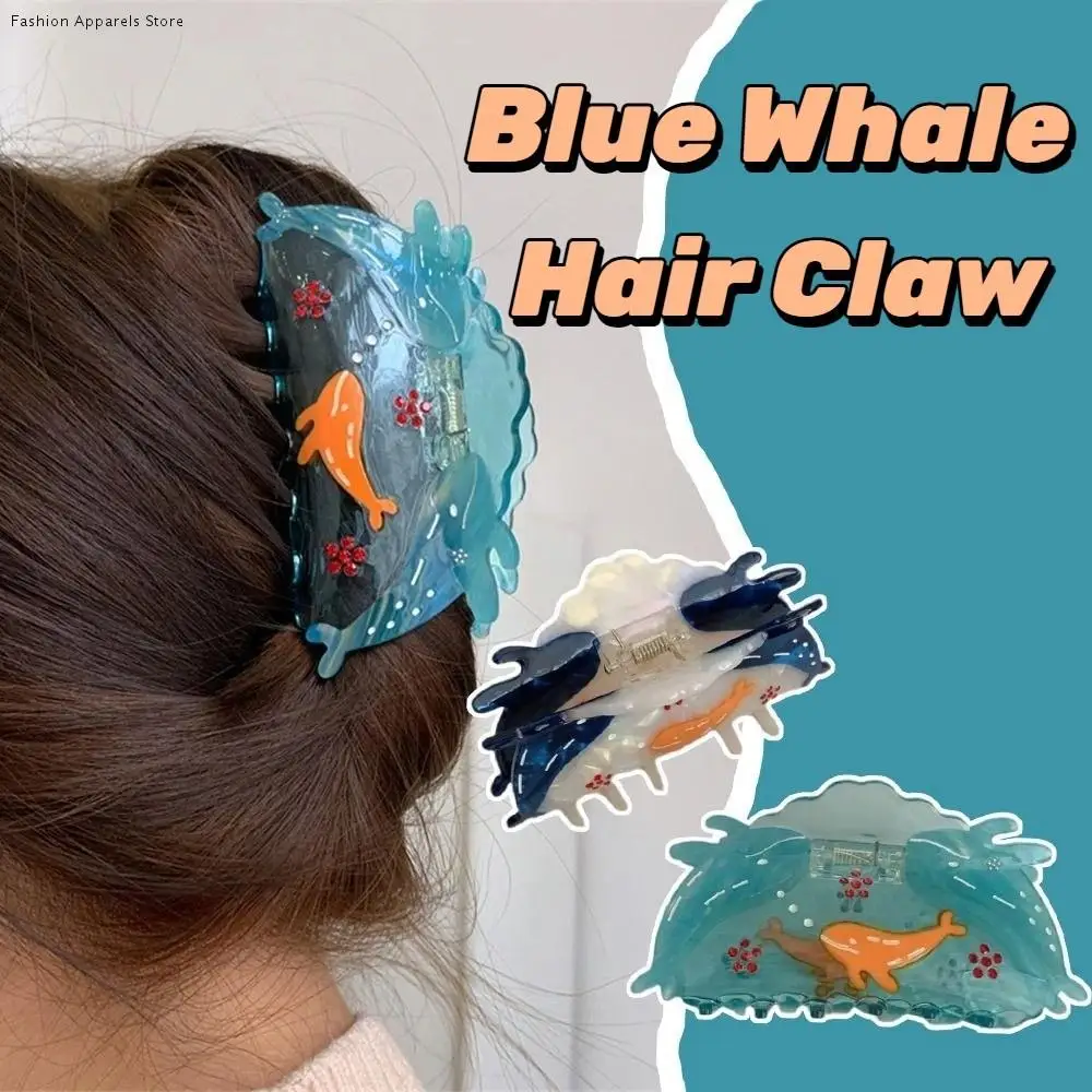

Hair Clip Ocean Fish Hair Grab Hairpin Headwear Blue Whale Hair Claw Shark Clip Geometry Acetic Acid Shark Clip Girls