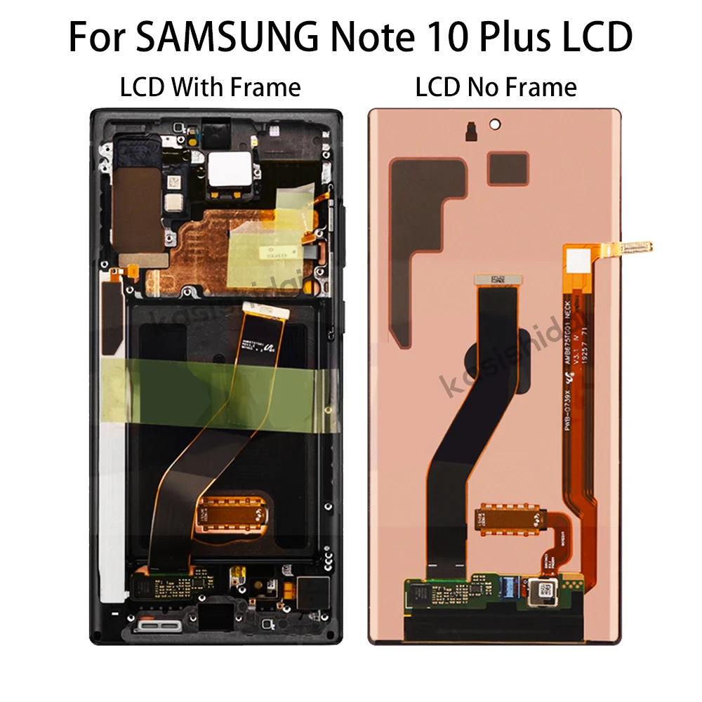 For Samsung Galaxy Note 10 N970 SM-N970  Note 10 Plus N975 N9750 LCD Display Touch Screen Replacement Assembly