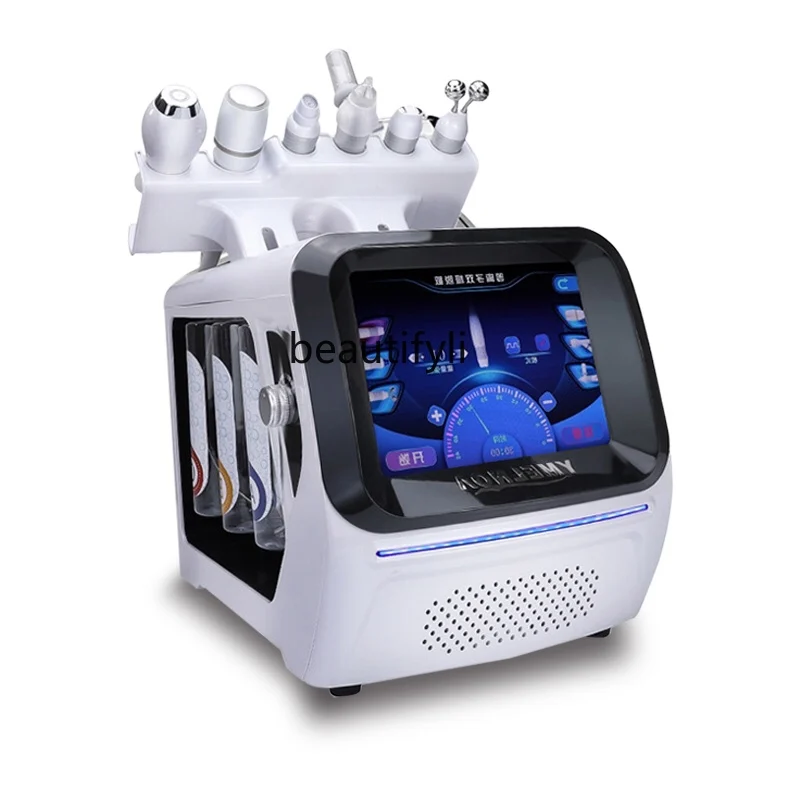 

Hydrogen and Oxygen Small Bubble Beauty Instrument Six-in-One Plasma Hot Bubble Blackhead Skin Management Beauty Salon