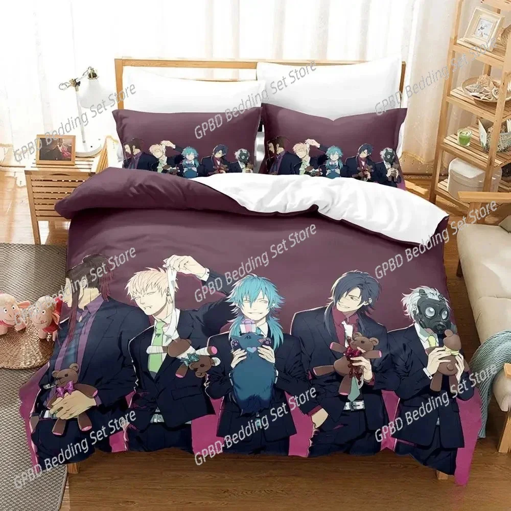 Fashion 3D Print DRAMAtical Murder Bedding Set Cartoon Anime three-piece set Adult Kid Bedroom Duvet cover Sets Home Textiles