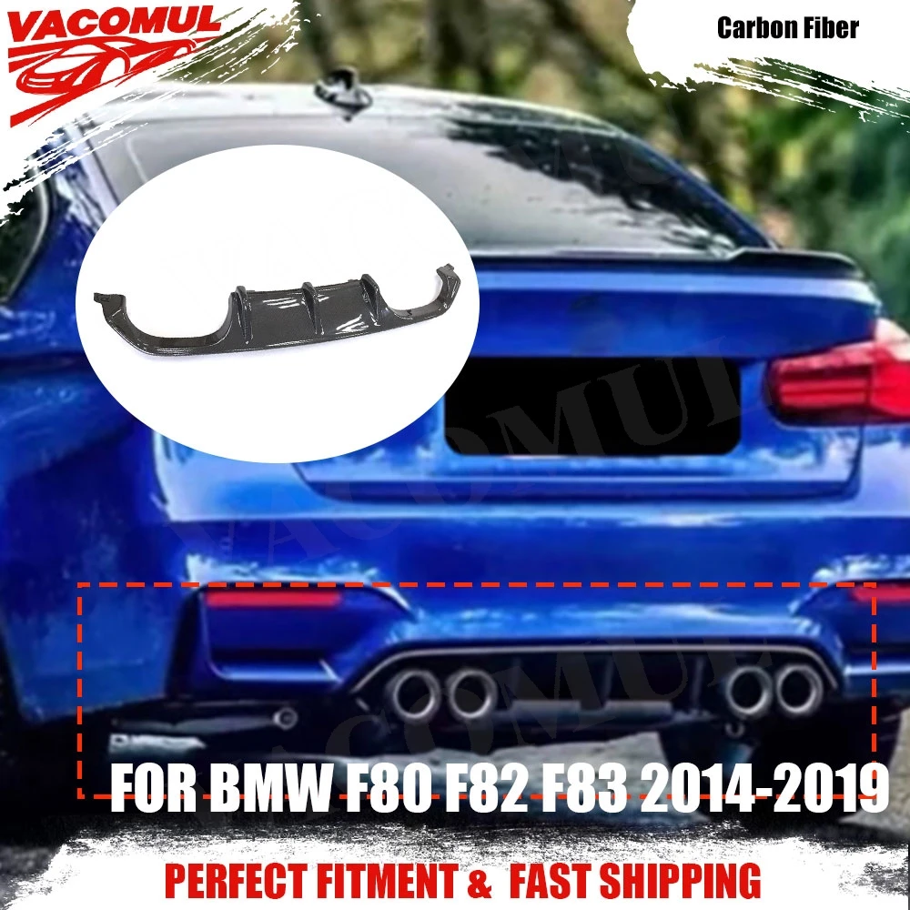 

Задний бампер VACOMUL из углеродного волокна, спойлер, диффузор для BMW 3 4 серии F80 M3 F82 F83 M4 2014-2017, защита бампера
