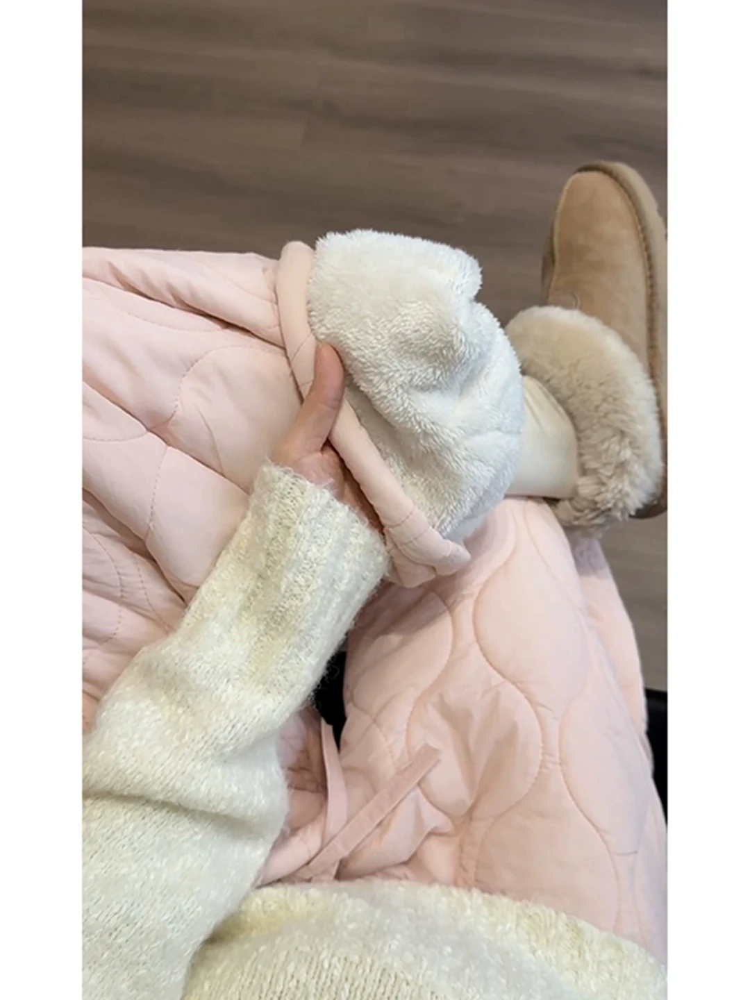 بنطلون شتوي نسائي من قماش المخمل الوردي المبطن بالريش، بنطلون قطني فائق الدفء مضاد للبرد، بنطلون تزلج خاص