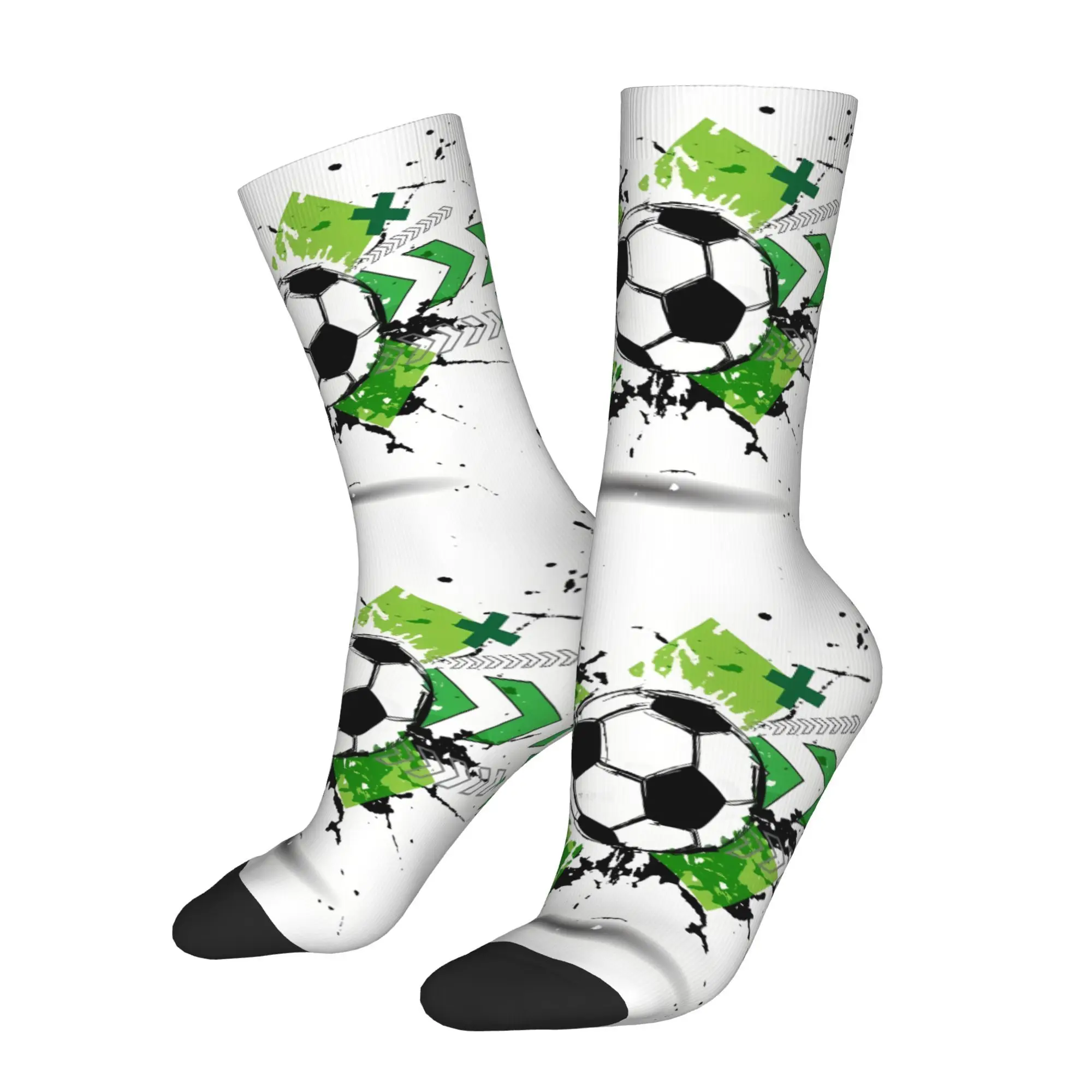 

Funny Happy Men's Socks Soccer Patterns Vintage Harajuku Hip Hop Novelty Crew Sock Gift Pattern Printed
