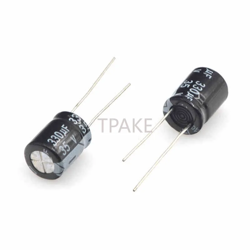 50pcs 330uF 35V 330MFD 35WV 8*12mm Aluminum Electrolytic Capacitor Radial