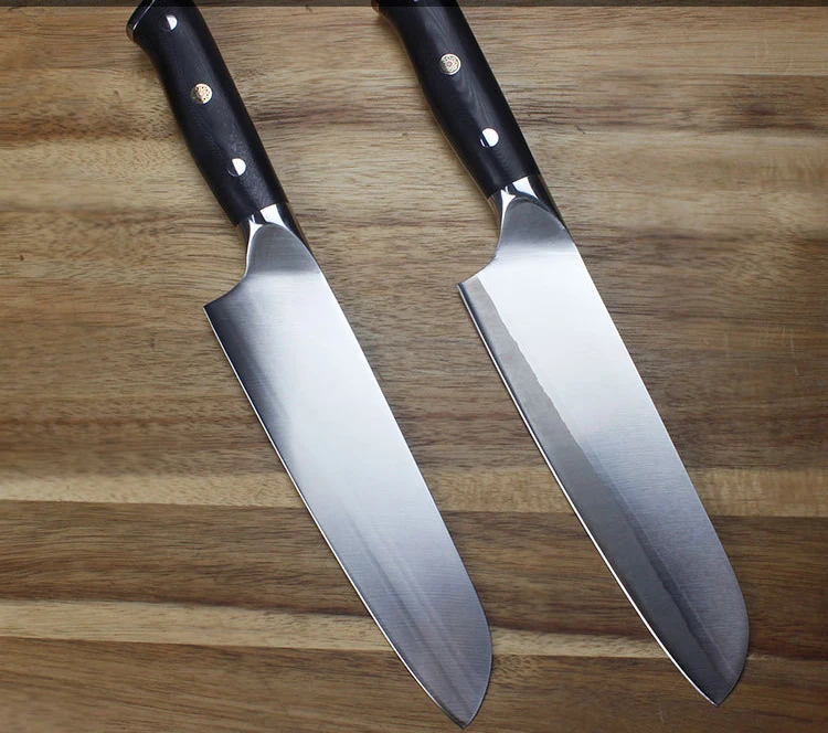 Imagem -04 - Santoku-sharp Santoku Faca com M390 Núcleo Lâmina G10 Handle Chef Cleaver Cortar Carne Legumes Facas de Cozinha Cozinhar Ferramentas 7