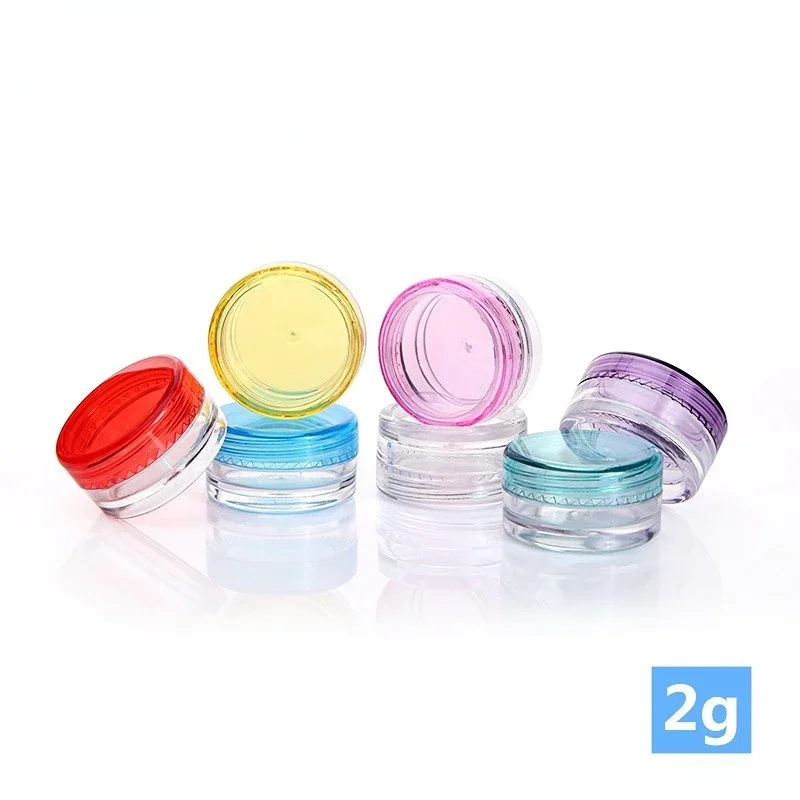 2g Round Bottom Face Cream Box Cream Bottle Trial Package Small Sample Box Bottle Cosmetics Packaging Travel Refillable Bottles