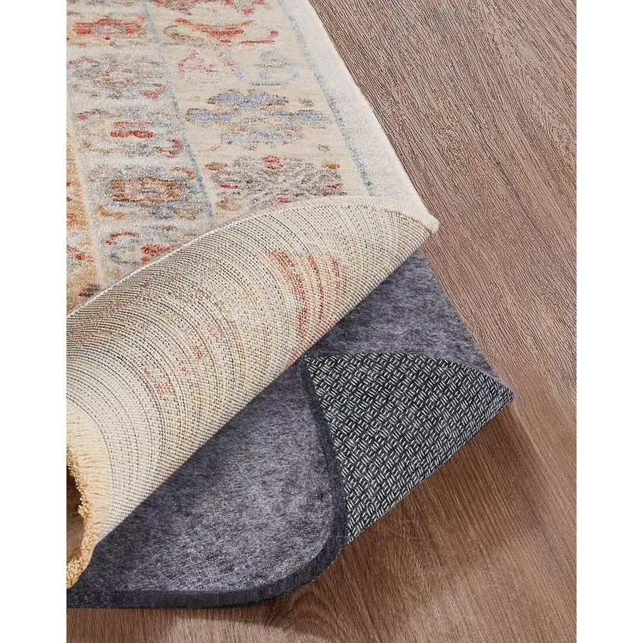 Pinça de almofada de tapete acolchoada antiderrapante 8 x 10 pés, forro de feltro e silicone, forro de carpete grosso de 1/4 polegadas para pisos de madeira e barbatana