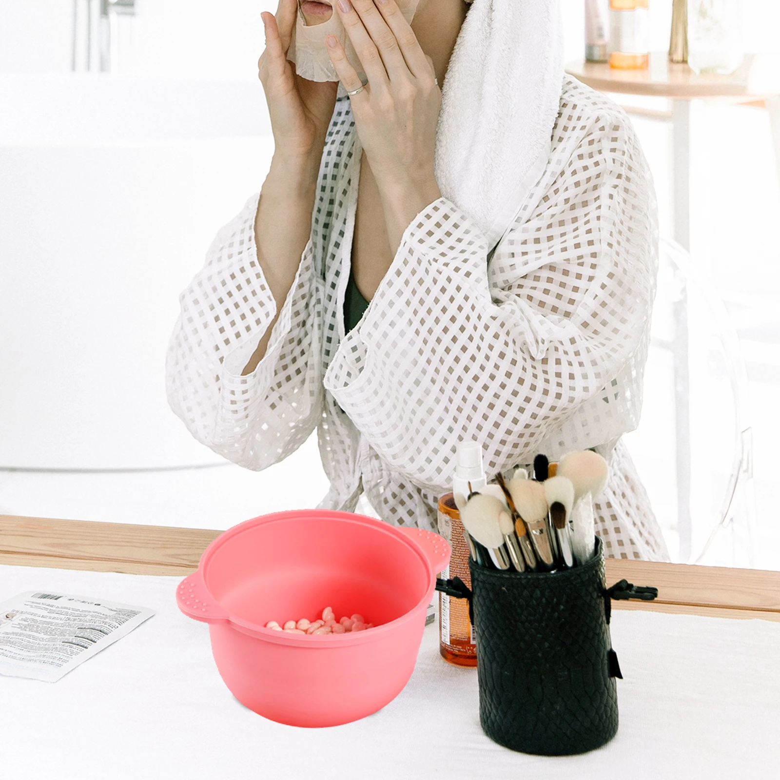 2 Silicone Inner Pots 300ml Pink Yellow High Temp Resistant Wax Melting Machine Therapy Bowl Heater Container Easy Clean Safe