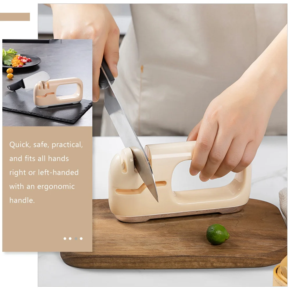 

Cutter Sharpening Tool Premium Material Strong Stable Long Lasting Kitchen Gadget Non Slip Easy Operation Manual Sharpener