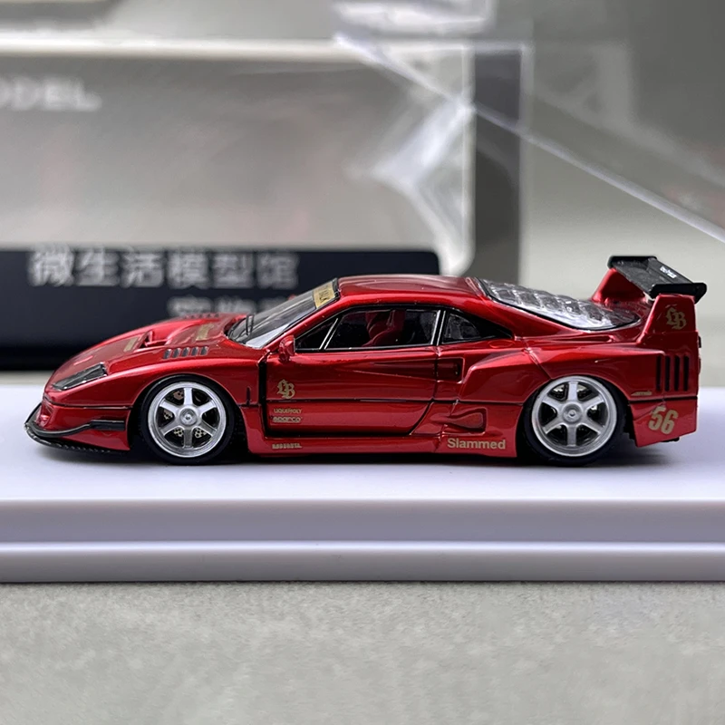 DMモデル ダイキャスト 1/64スケール フェラーリF40 スーパーカーモデル 合金 フェラーリF40 レーシングカーモデル シーンディスプレイ ギフト オーナメント