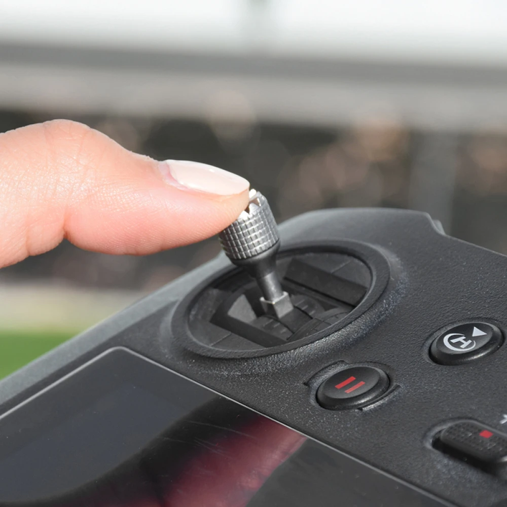 จอยสติ๊กควบคุมระยะไกลสําหรับ DJI RC PRO พร้อมระบบควบคุมหลักหน้าจอ Thumbstick อุปกรณ์เสริมโดรนสีเงินสีดํา