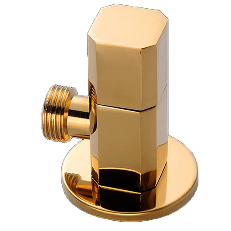 G1/2 Angle Stop Valve Brass Turn Water Shut Off Stop Valve Opening Valve For Bathroom Toilet Kitchen Sink Brass Angle Valve