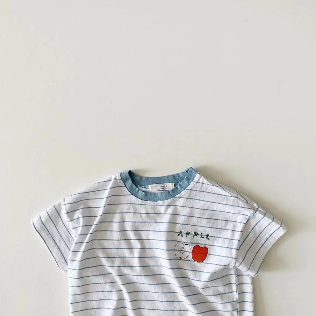 Baby Summer Cotton Striped T Shirt 2024 New Infant Boy Girl Short Sleeve Tops Casual Baby T Shirt Kids Clothes