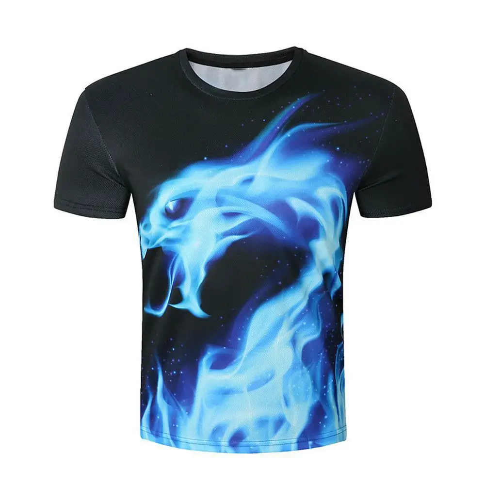 Men's Fashion Casual Couple Digital Printed Loose Top T-shirt Men's and Women's Short Sleeved Shirt Graphic T Shirts Crop Top