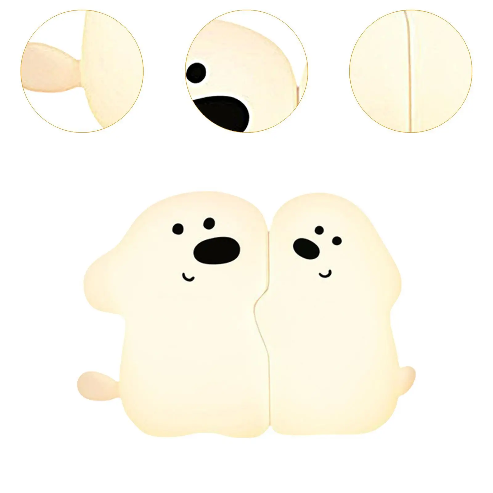 Puppy Night Light Rechargeable Brightness Adjustable Dimmable Gifts Bedside Lamp for Bedside Nursery Boys Girls Desk Bedroom