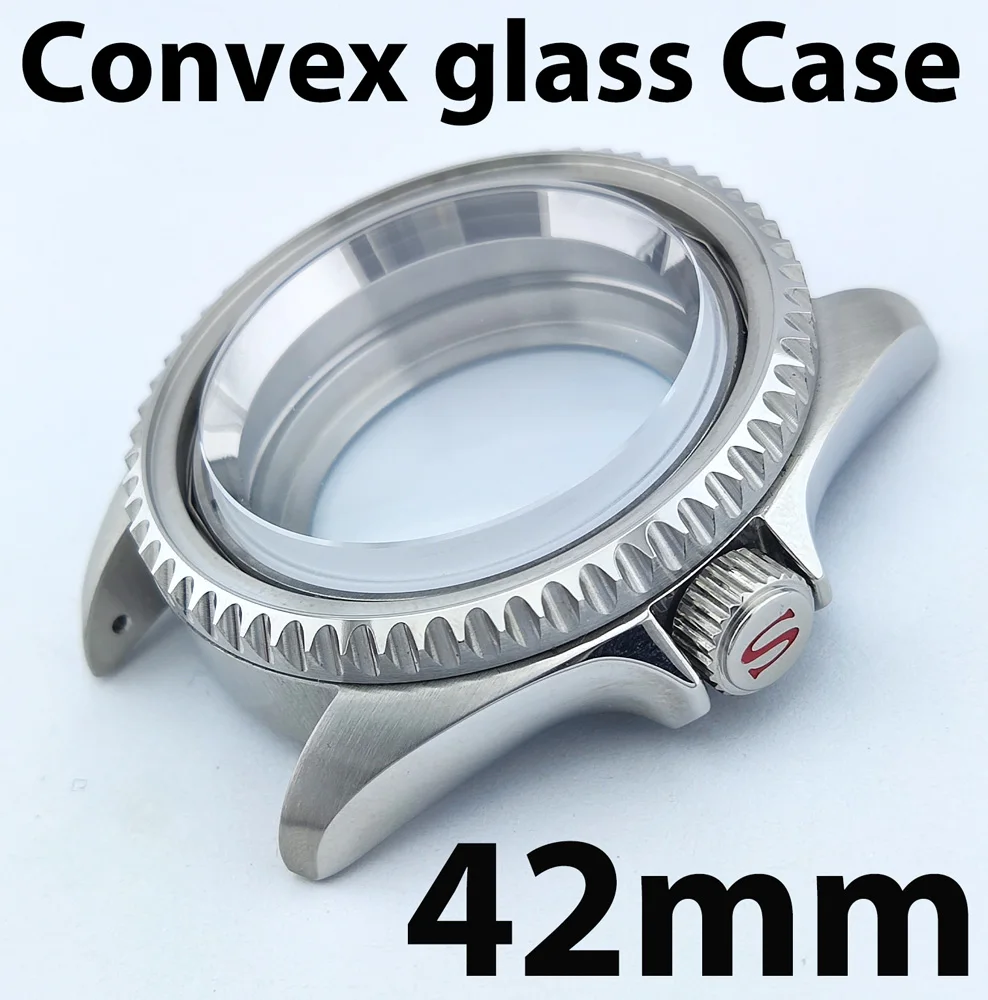 

42mm Watch Case NH35 Case SKX007 Case 316L Stainless Steel Sapphire Convex Glass Waterproof Case Suitable For NH35/NH36 Movement