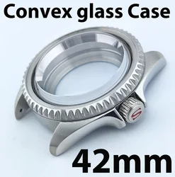 42mm Watch Case NH35 Case SKX007 Case 316L Stainless Steel Sapphire Convex Glass Waterproof Case Suitable For NH35/NH36 Movement