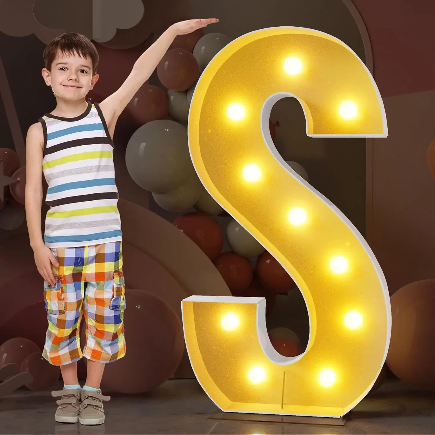 120CM DIY Marquee Letters Marquee Warme Lichtgevende Letters Grote Mozaïek Schuimplaat Letters XMAS LOVE BABY PROM Feestdecoratie