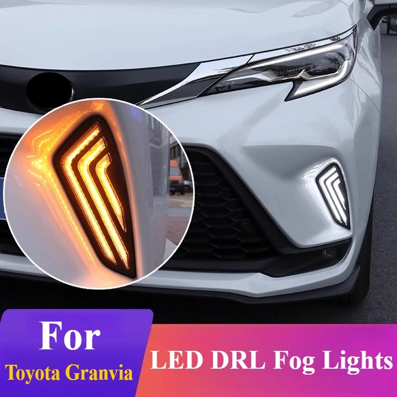 

Для Toyota Granvia 2022-2024: трехцветные светодиодные противотуманные фары DRL — указатели поворота с динамическим потоком и водонепроницаемым дизайном (Plug & Play) ​ ​