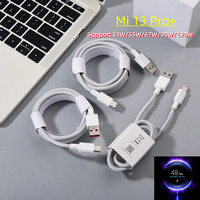 For Xiaomi 120W 67W 33W Charger Cable USB Type C 6A For Mi 15 14 13 12 Pro 11T Pro Redmi Note 14 13 12 11Pro+ Black Shark 4S Pro