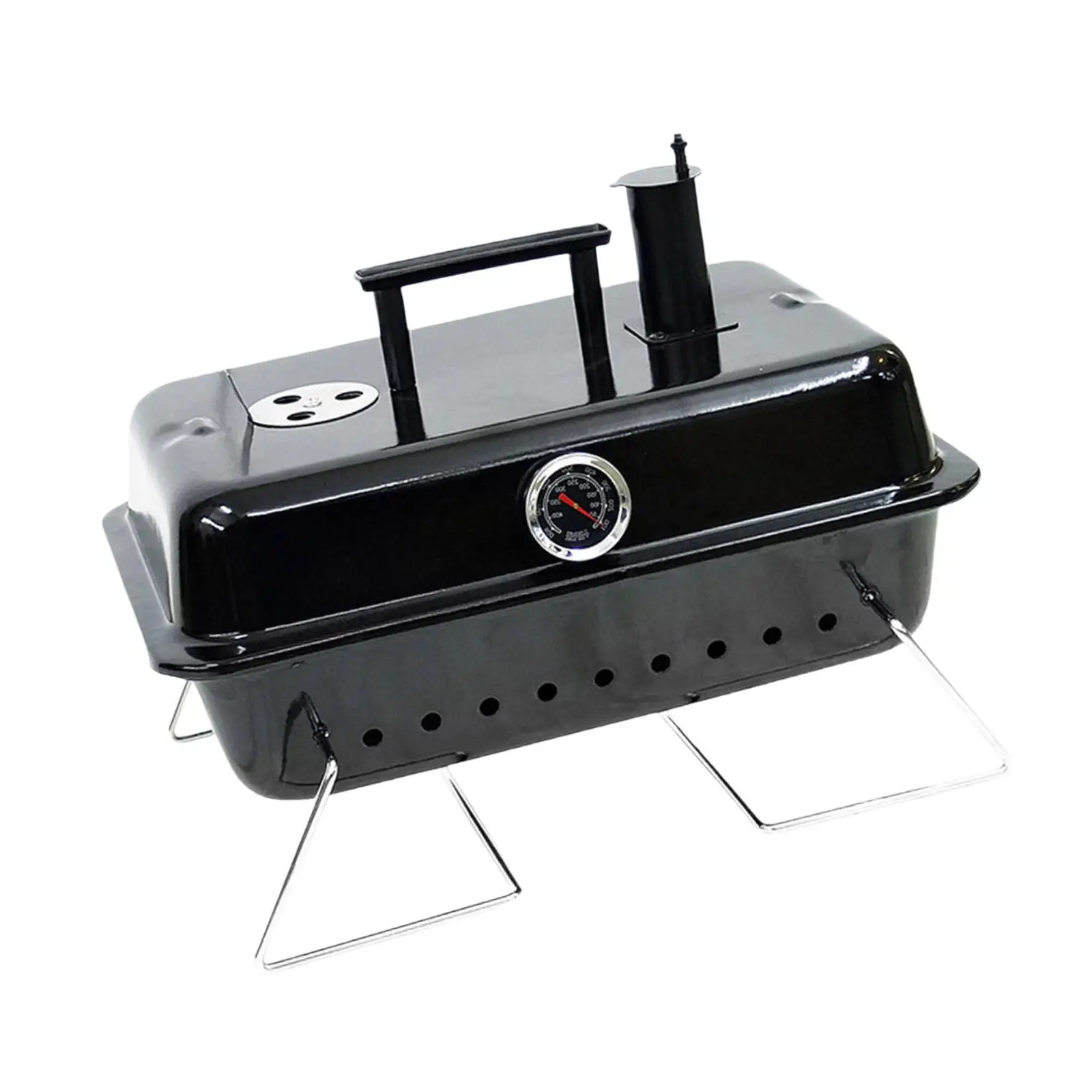 

Barbecue Grill Portable with Thermometer Charcoal Grill for Party Yard Patio