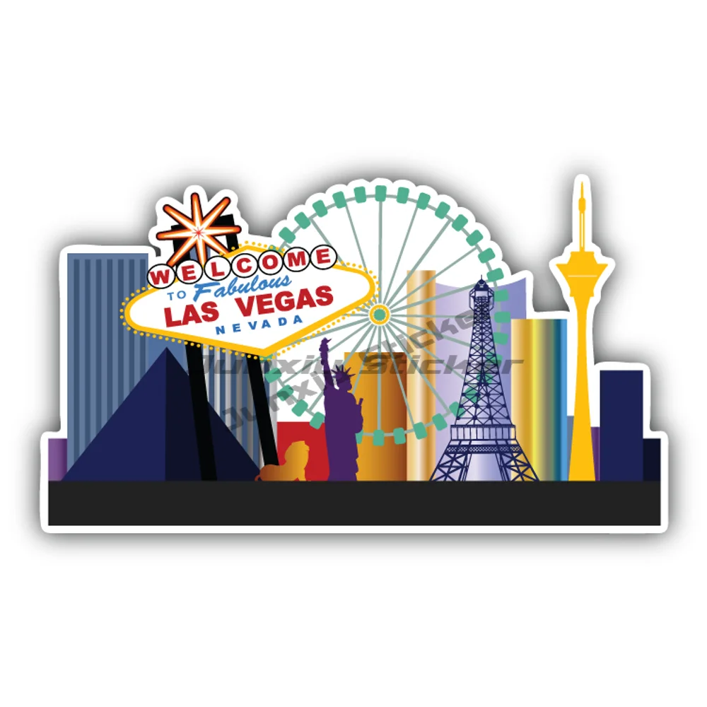 

Las Vegas Welcome City Label Sticker Car Bumper X 500 Motorcycle Stickers Custom Wrap Decals Sheets Suv Mesh Window Cover Scratc